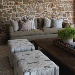 The Staggered Stripe Ottoman